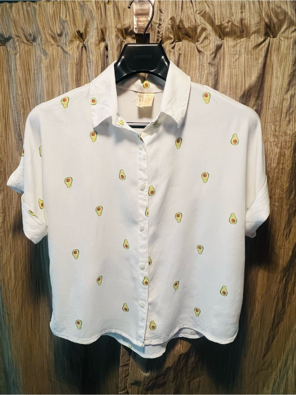 Japna White Shirt with Avocado Motif